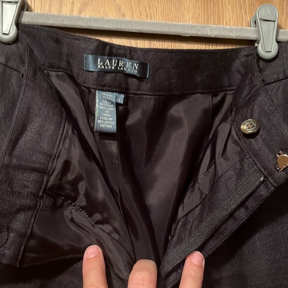 NWT Ralph Lauren Black Linen Pant Size 8 fully lined - Picture 5 of 6